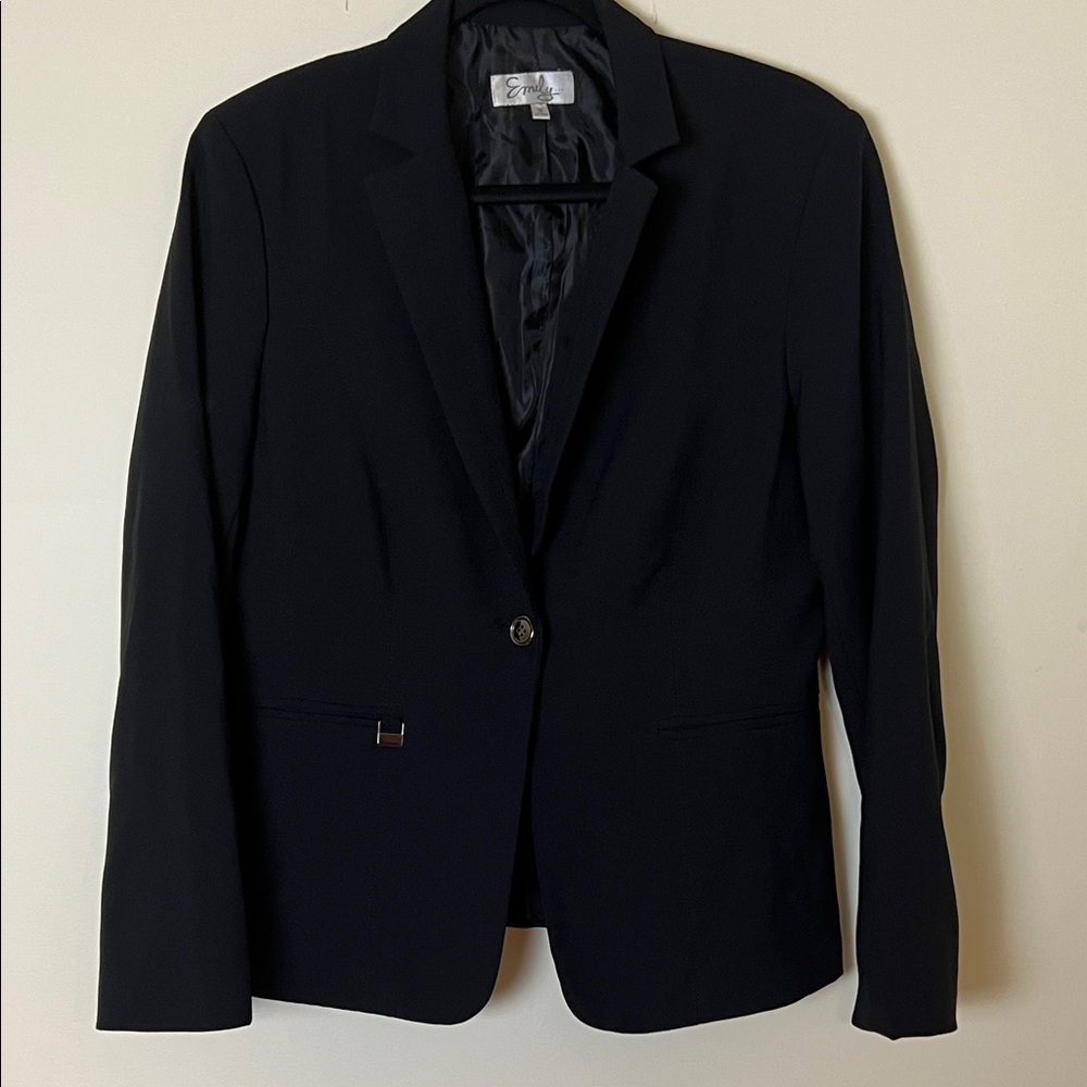 Sz 16 Emily… Black Blazer Jacket stretchy